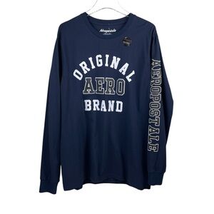 Aeropostale Navy Blue Long Sleeve T-Shirt Men's Size XL NWT MSRP $37.50